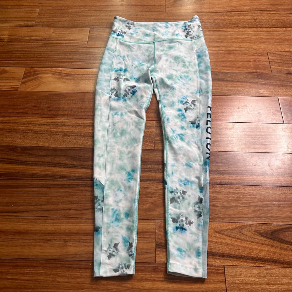 Peloton Tie Dye Leggings High Waist Activewear 7/8 length Workout Gym